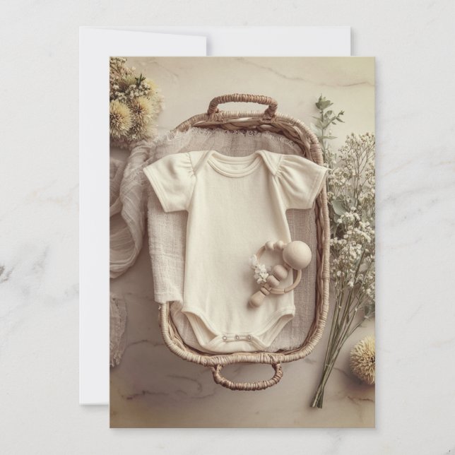 Invitation Minimaliste & Moderne Pailleté | Simple & Sucré (Devant)