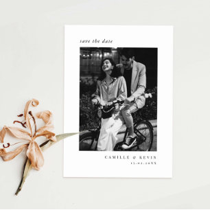 Invitation Minimaliste moderne photo Enregistrez la Date