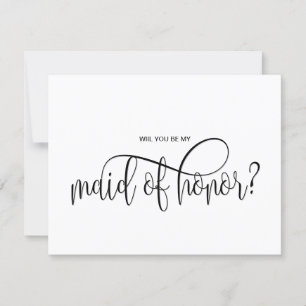 Invitation minimaliste moderne serez-vous ma MAID OF HONNOR
