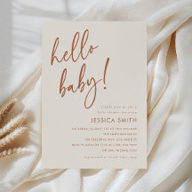 Invitation minimaliste pour Baby Shower d'automne