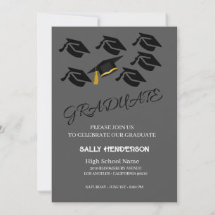 Invitation minimaliste pour la fête de fin d'étude