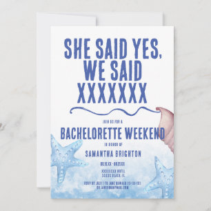 Invitation minimaliste pour un week-end de célibat