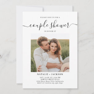 Invitation Minimaliste Romantique Couple Douche