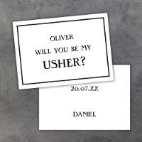 Minimaliste Serez-Vous Ma Proposition D'Usher Noir
