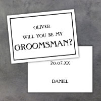 Minimaliste Serez-Vous Mon Groomsman Proposition N