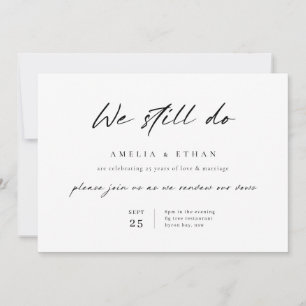 Invitation Minimaliste simple 25e anniversaire de mariage
