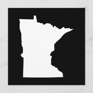 Invitation Minnesota en blanc et noir