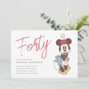 Invitation Minnie Mouse 40e anniversaire