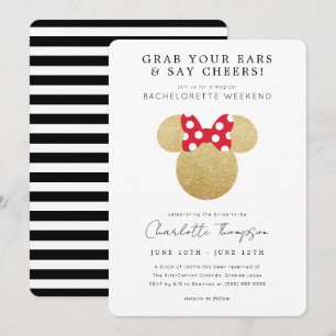 Invitation Minnie Mouse Bachelorette Party Week-end