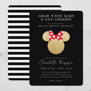 Invitation Minnie Mouse Bachelorette Party Week-end