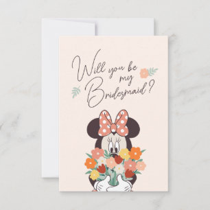 Invitation Minnie Mouse   Seras-tu ma Demoiselle d'Honneur Fl