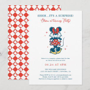Invitation Minnie Mouse Surprise Anniversaire