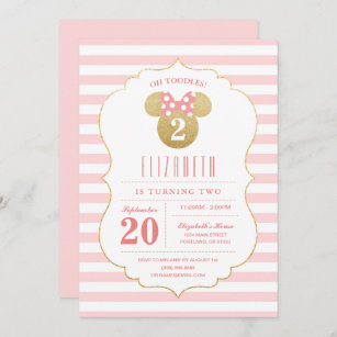 Invitations Minnie Anniversaires Zazzle Ca