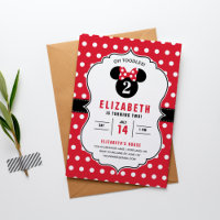 Minnie | Polka Rouge & Blanc Point Anniversaire