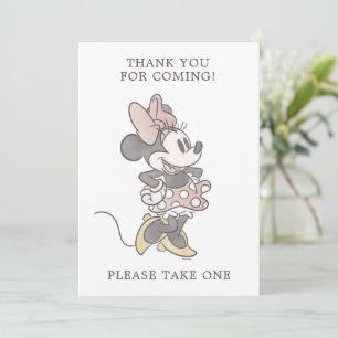 Invitation Minnie Souris Baby shower Favoriser le panneau de