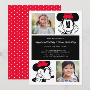 Invitation Minnie Souris Jour de l'Anniversaire