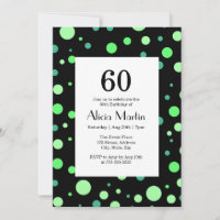 Mint & Jade Green Polka Dot Noir 60e anniversaire