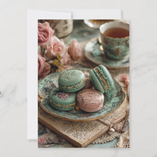 Invitation Mint & Macarons | Chic parisien