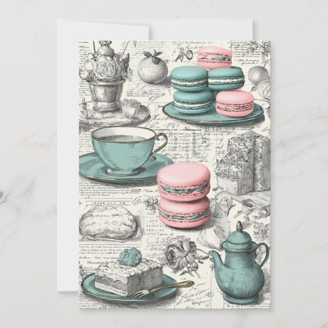 Invitation Mint & Macarons | Pastel Delight (Devant)