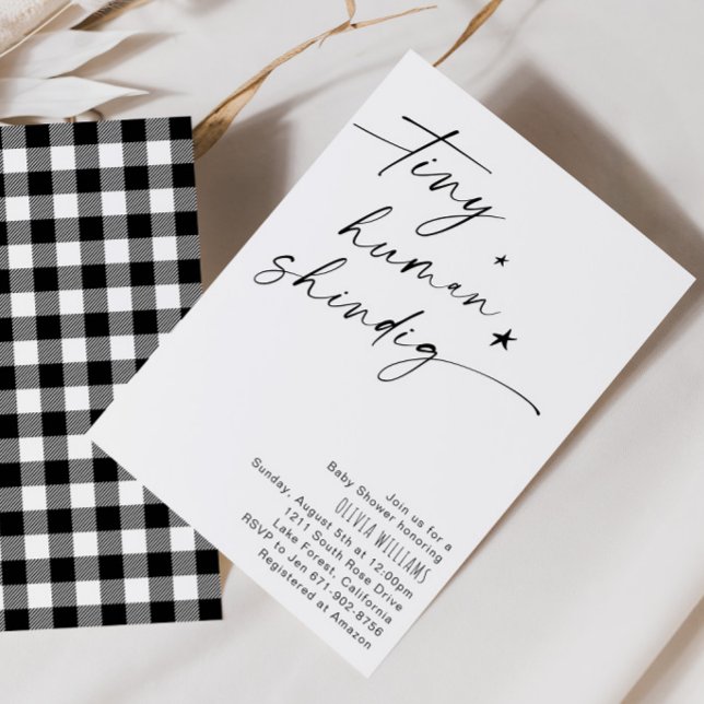 Invitation Minuscule Baby shower minimaliste de Shindig Humai (Créateur téléchargé)