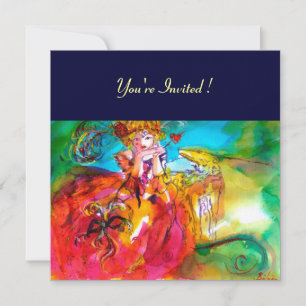 INVITATION MIRANDOLINA FÊTE MARDI GRAS COSTUMÉE