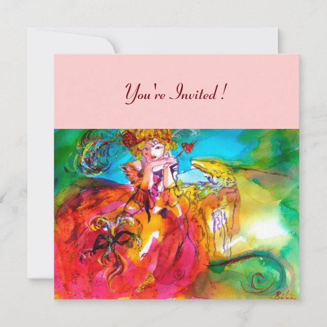 INVITATION MIRANDOLINE FÊTE MARDI GRAS EN MASQUE (Devant)