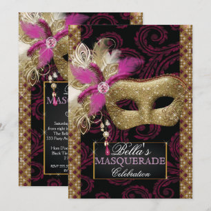 Invitation Mis Quince Anos Masquerade Party