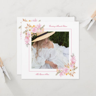 Invitation Mis XV Espagnols Photo Romantique Bouquet de Print