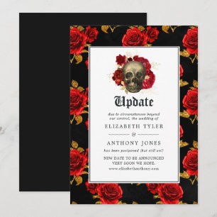 Invitation Mise à jour de mariage gothique floral