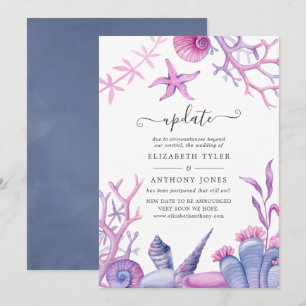 Invitation Mise à jour de mariage sur la vie océanique à l'aq