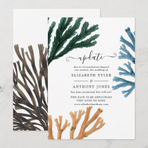 Invitation Mise à jour de mariage sur le thème de la plage d'