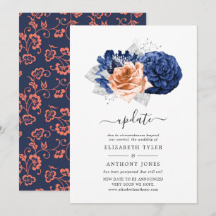 Invitation Mise à jour des Mariages floraux du corail, de la 