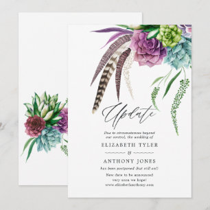 Invitation Mise à jour des Mariages successifs de Boho mystiq