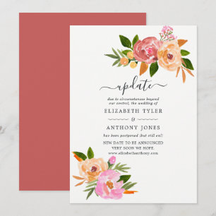 Invitation Mise à jour du mariage de printemps