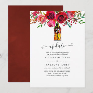 Invitation Mise à jour du Mariage Floral Aquarelle
