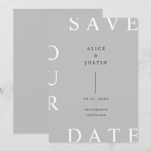 Invitation mise en page ultra moderne Enregistrez la date