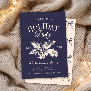 Invitation Mistletoe Christmas Holiday Party Social Club