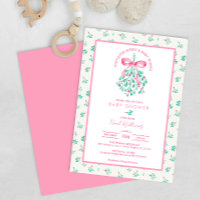 Mistletoe Kisses Baby shower rose pour fille