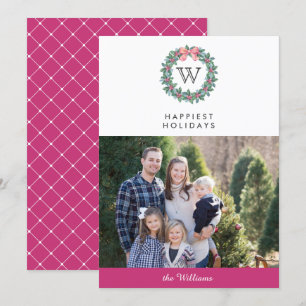 Invitation Mistletoe Wreath Christmas Holidays photo Rose