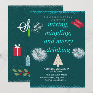 Invitation Mixage, mélange et joyeux fête de la boisson