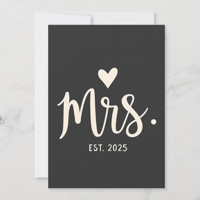 Invitation Mme Est. mariage Fiançailles mariée 2025 (Devant)