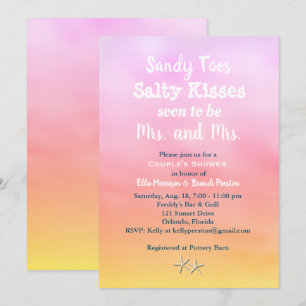 Invitation Mme & Mme Sandy Toes Coucher de soleil sur la douc