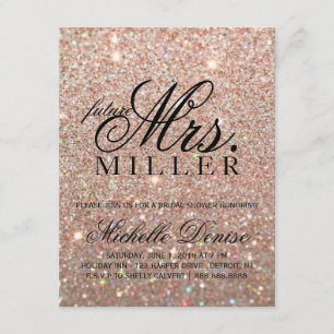 Invitation - Mme ouvrière Bridal de parties