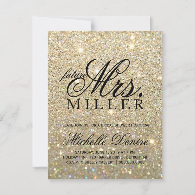 Invitation - Mme ouvrière BridalShower3 de parties (Devant)