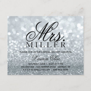 Invitation - Mme ouvrière Fête de la mariée 2 Silv