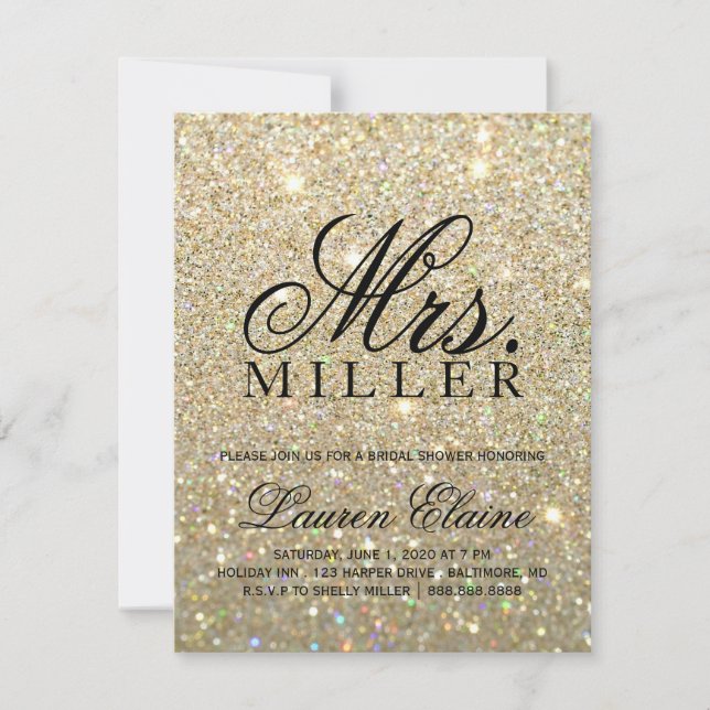 Invitation - Mme ouvrière Fête de la mariée 3 de (Devant)