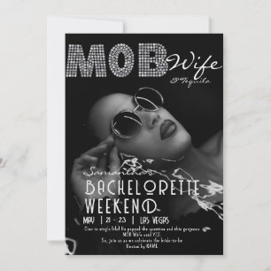 Invitation Mob Wife & Tequila Black Bach