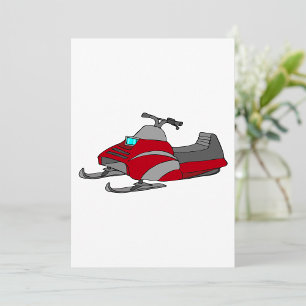 Invitation Mobile de neige rouge