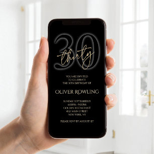 Invitation Mobile pour les 30 ans de Black Gold Mo