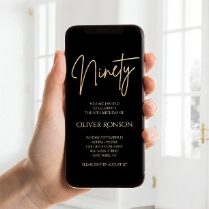 Invitation Mobile pour les 90 ans de Digital Black